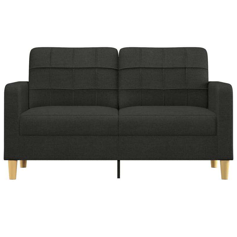 2-Sitzer-Sofa Schwarz 140 cm Stoff