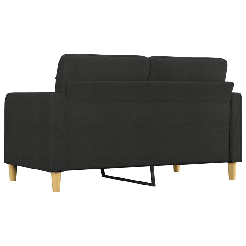 2-Sitzer-Sofa Schwarz 140 cm Stoff