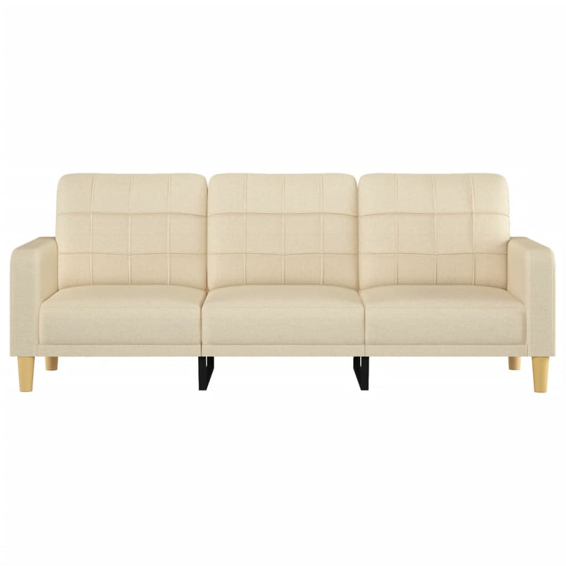 3-Sitzer-Sofa Creme 180 cm Stoff