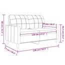 2-Sitzer-Sofa 120 Cm Kunstleder