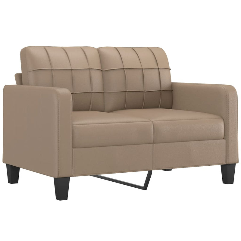 2-Sitzer-Sofa Cappuccino-Braun 120 cm Kunstleder