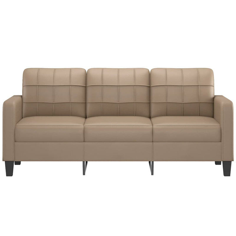 3-Sitzer-Sofa Cappuccino-Braun 180 cm Kunstleder