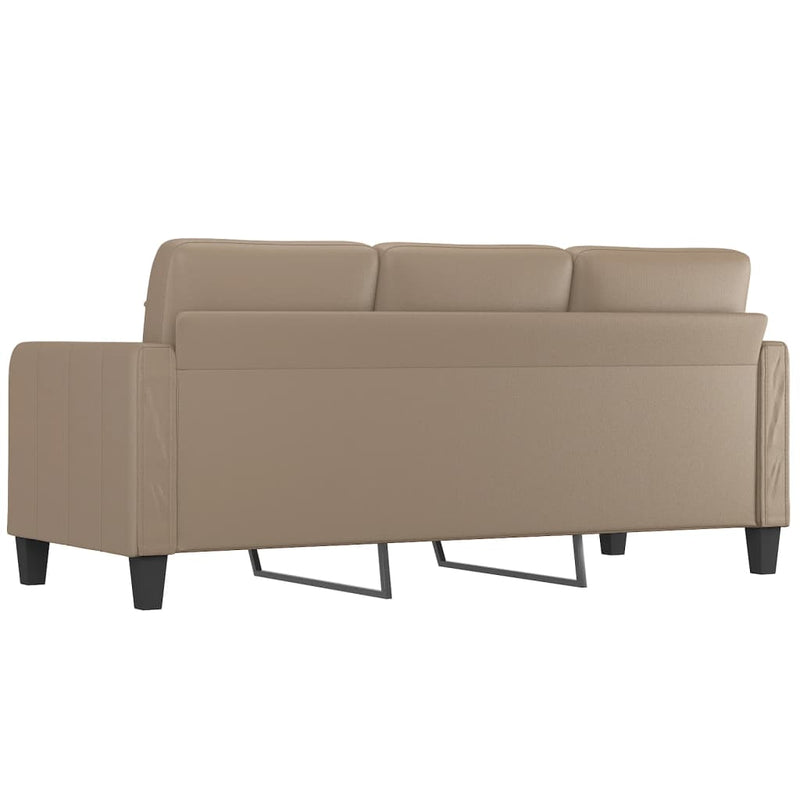 3-Sitzer-Sofa Cappuccino-Braun 180 cm Kunstleder