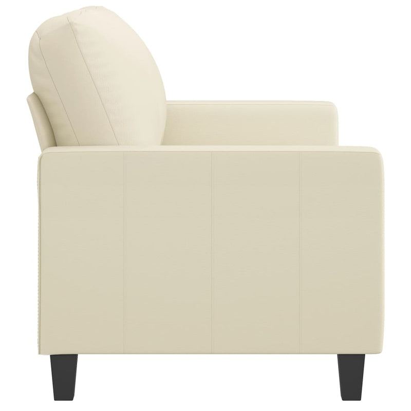 2-Sitzer-Sofa Creme 120 cm Kunstleder