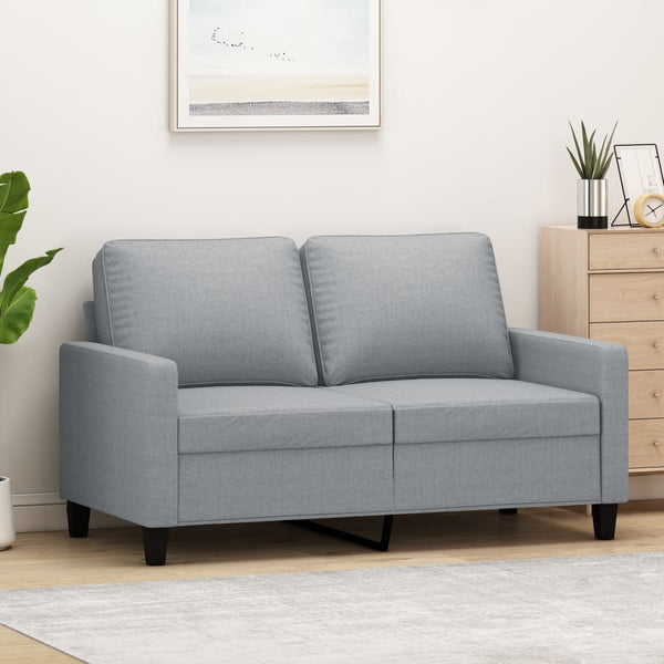 2-Sitzer-Sofa Hellgrau 120 cm Stoff