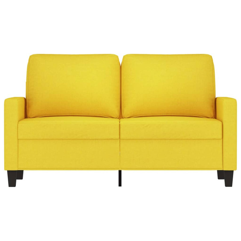 2-Sitzer-Sofa Hellgelb 120 cm Stoff