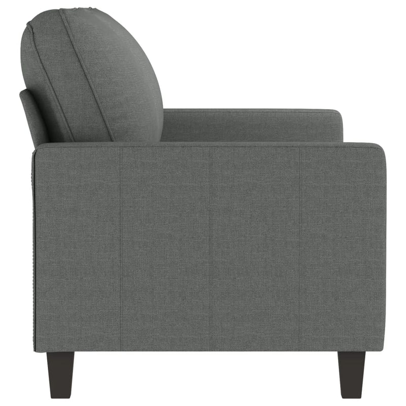 2-Sitzer-Sofa Dunkelgrau 140 cm Stoff