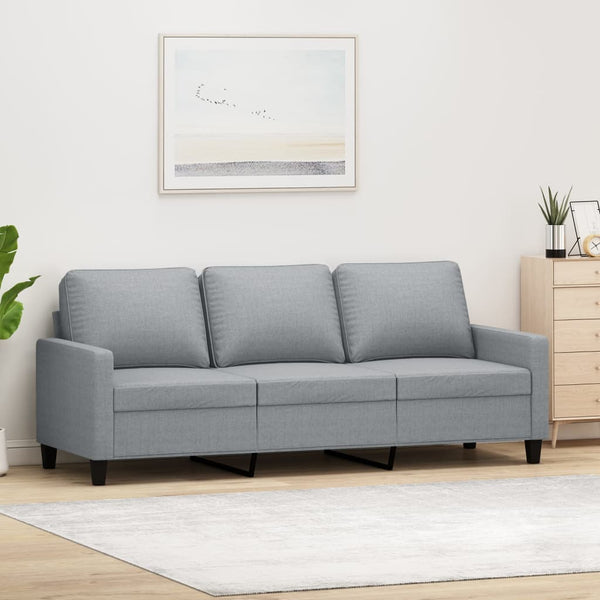 3-Sitzer-Sofa Hellgrau 180 cm Stoff