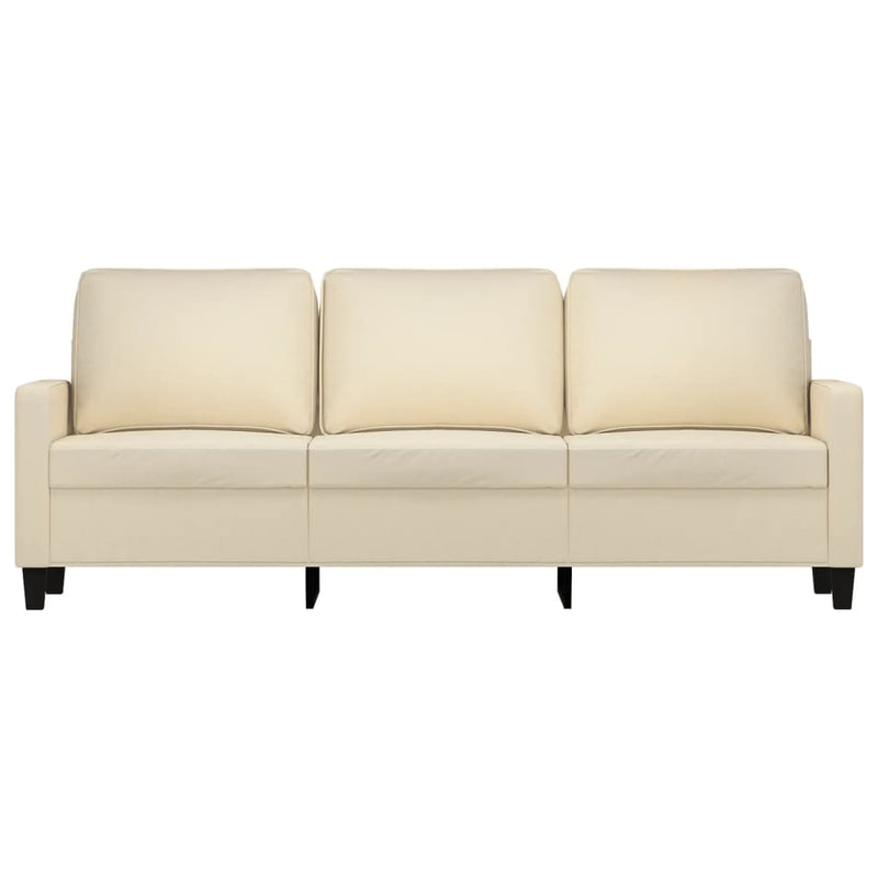 3-Sitzer-Sofa Creme 180 cm Stoff