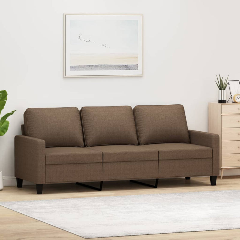 3-Sitzer-Sofa Braun 180 cm Stoff