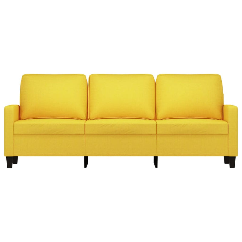 3-Sitzer-Sofa Hellgelb 180 cm Stoff