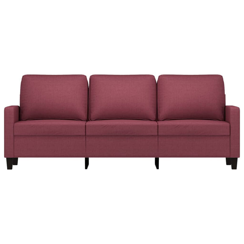 3-Sitzer-Sofa Weinrot 180 cm Stoff