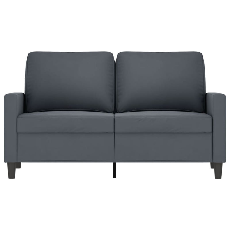 2-Sitzer-Sofa Dunkelgrau 120 cm Samt