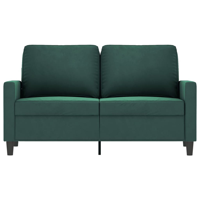 2-Sitzer-Sofa Dunkelgrün 120 cm Samt