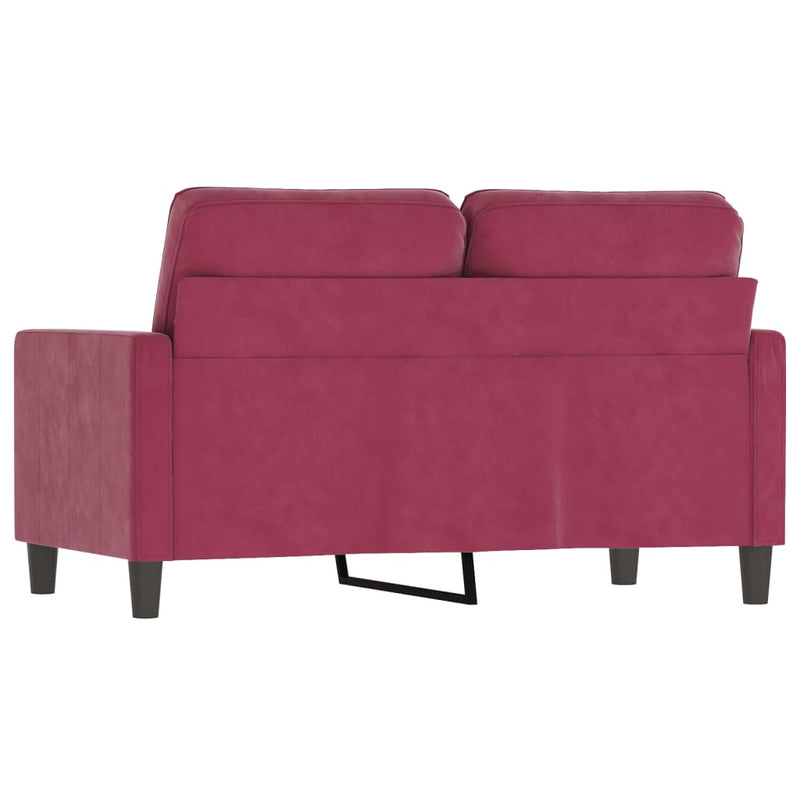 2-Sitzer-Sofa Weinrot 120 cm Samt