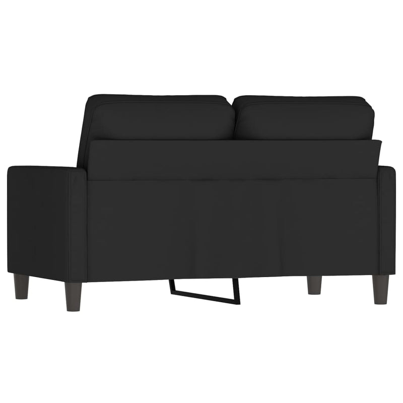 2-Sitzer-Sofa Schwarz 120 cm Samt