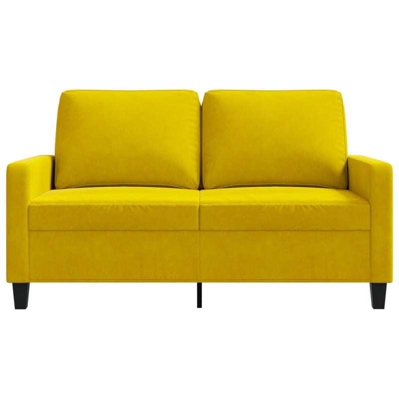 2-Sitzer-Sofa Gelb 120 cm Samt