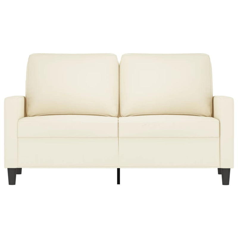 2-Sitzer-Sofa Creme 120 cm Samt