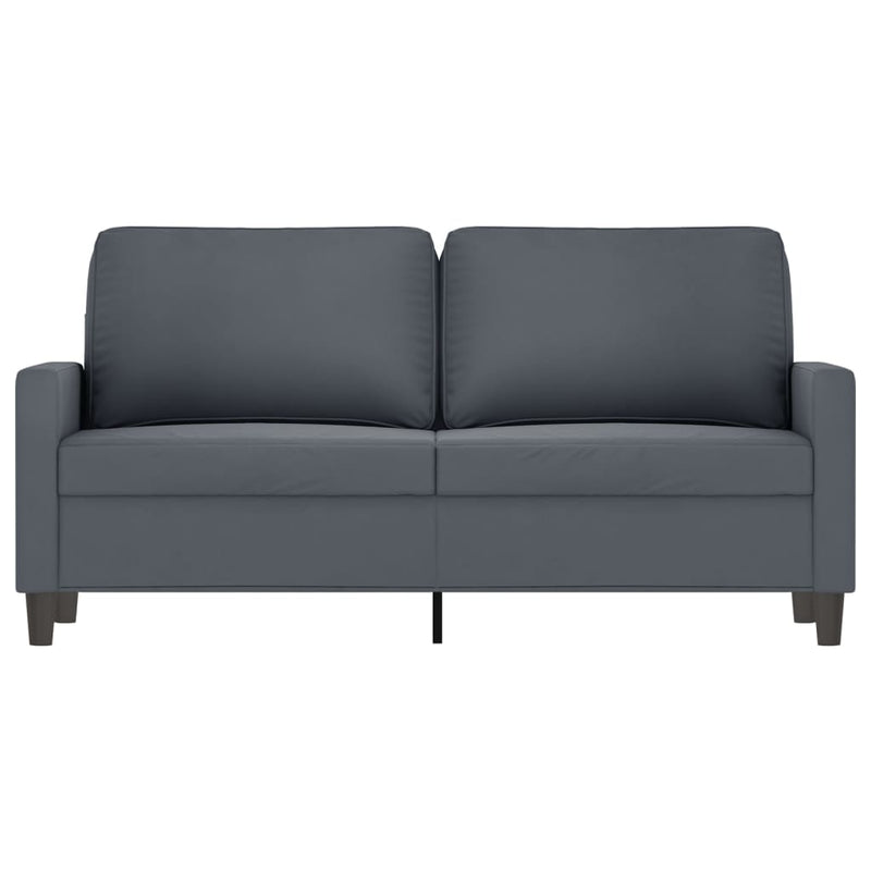 2-Sitzer-Sofa Dunkelgrau 140 cm Samt