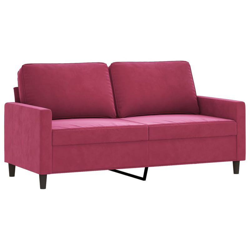 2-Sitzer-Sofa Weinrot 140 cm Samt