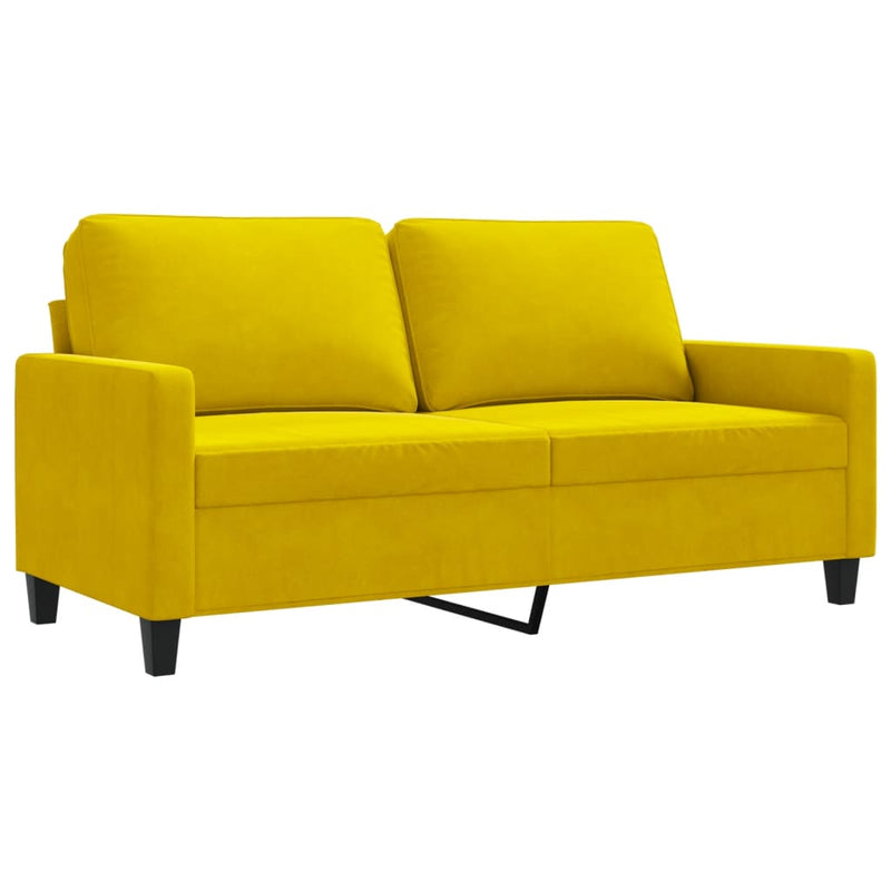 2-Sitzer-Sofa Gelb 140 cm Samt