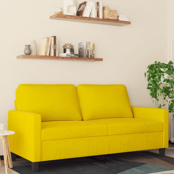 2-Sitzer-Sofa Gelb 140 cm Samt