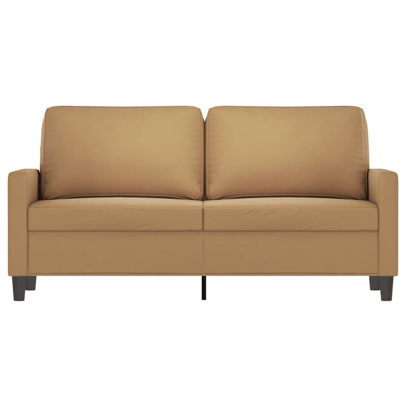 2-Sitzer-Sofa Braun 140 cm Samt