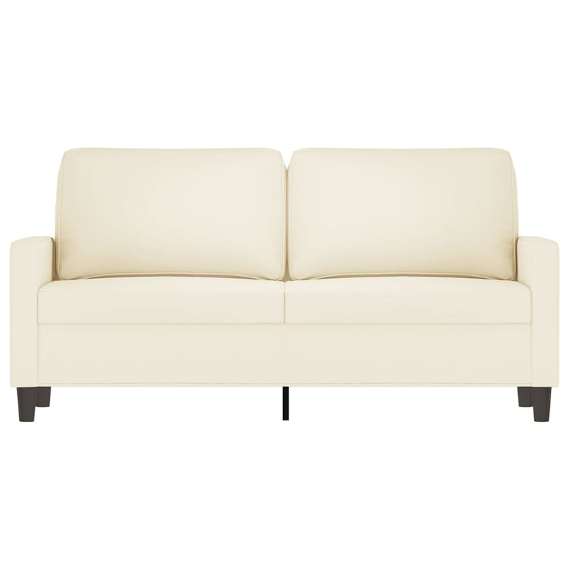 2-Sitzer-Sofa Creme 140 cm Samt