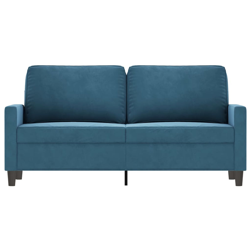 2-Sitzer-Sofa Blau 140 cm Samt