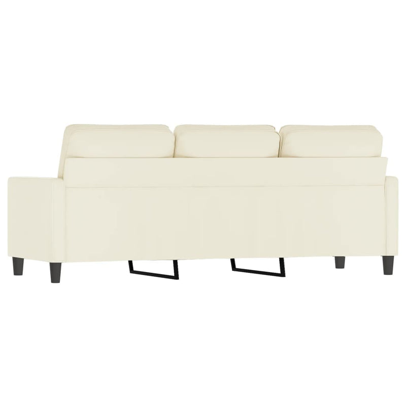 3-Sitzer-Sofa Creme 180 cm Samt