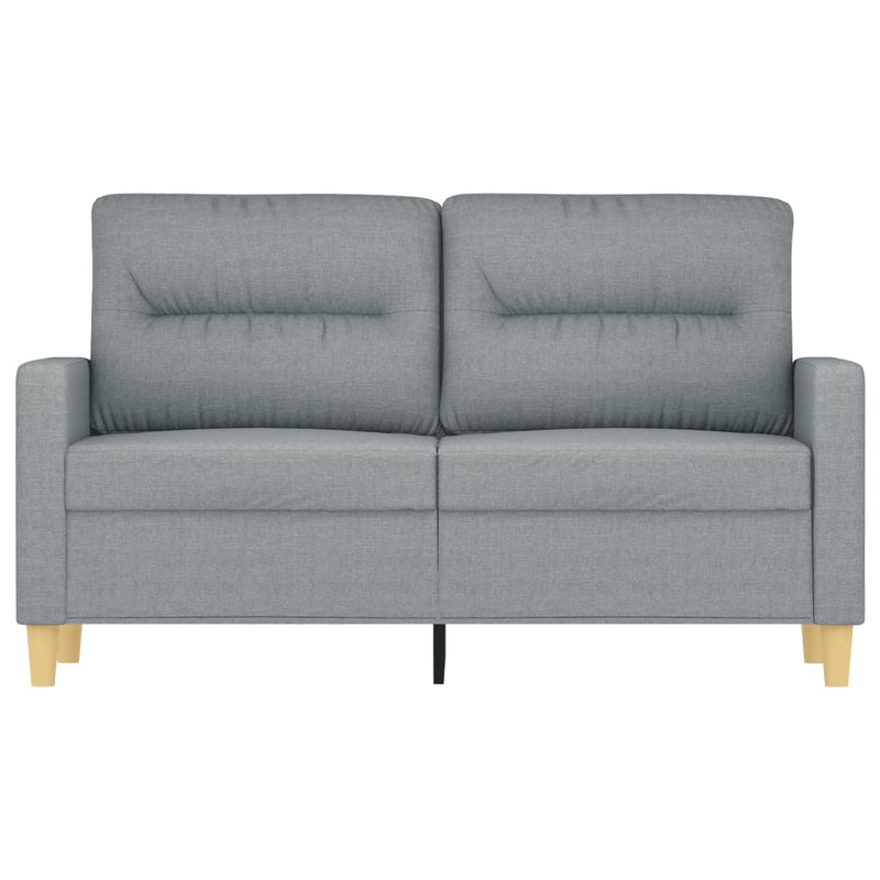 2-Sitzer-Sofa Hellgrau 120 cm Stoff