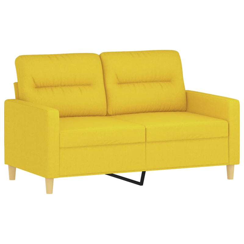 2-Sitzer-Sofa Hellgelb 120 cm Stoff