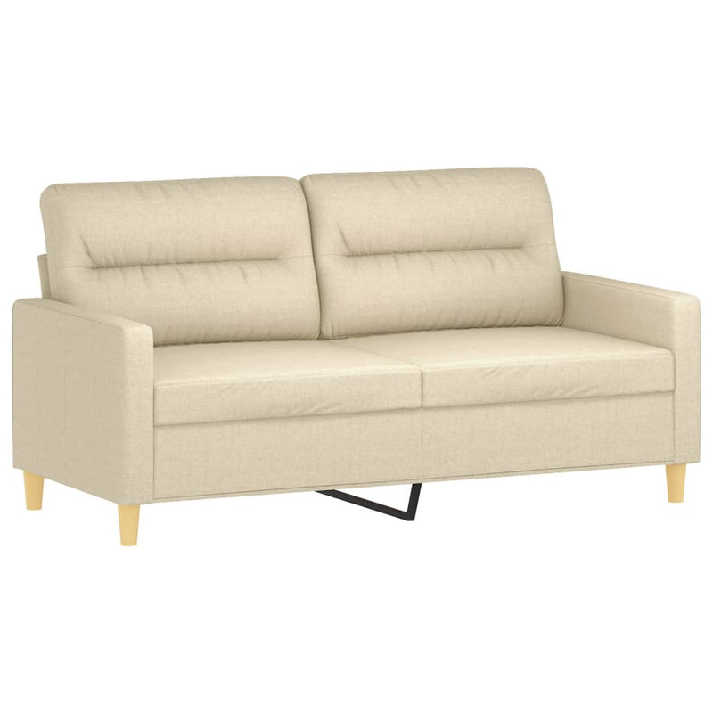 2-Sitzer-Sofa Creme 140 cm Stoff