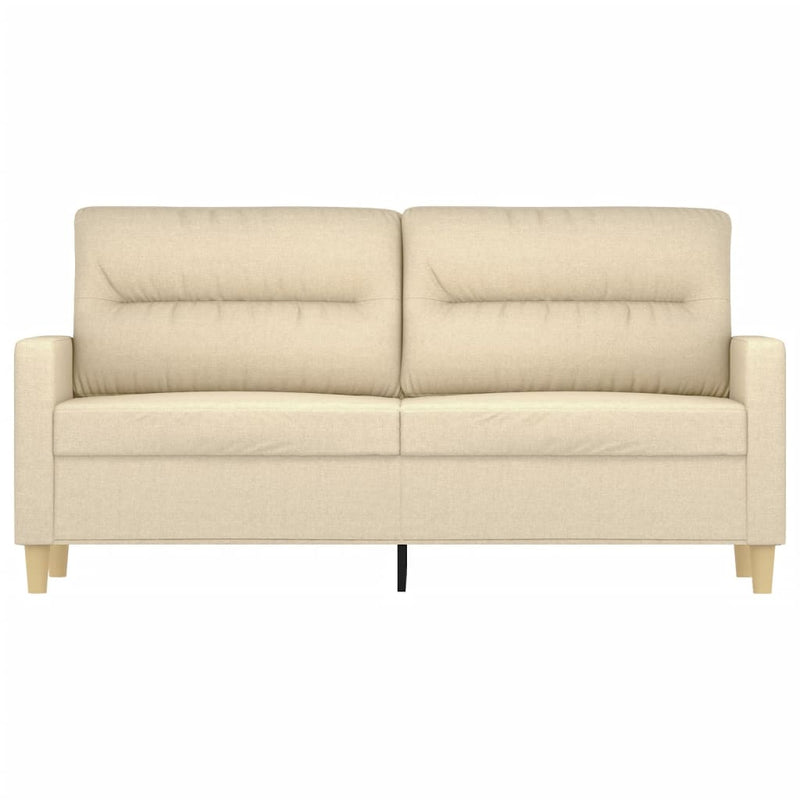 2-Sitzer-Sofa Creme 140 cm Stoff