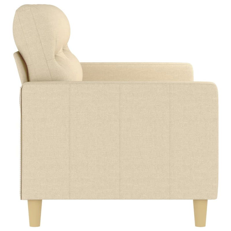 2-Sitzer-Sofa Creme 140 cm Stoff