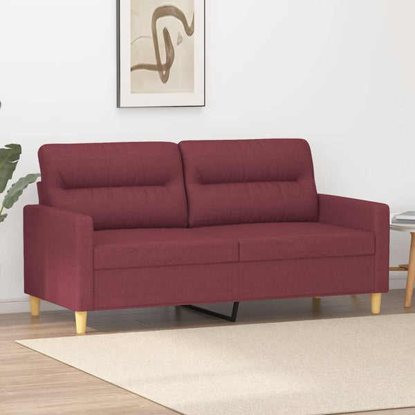 2-Sitzer-Sofa Weinrot 140 cm Stoff