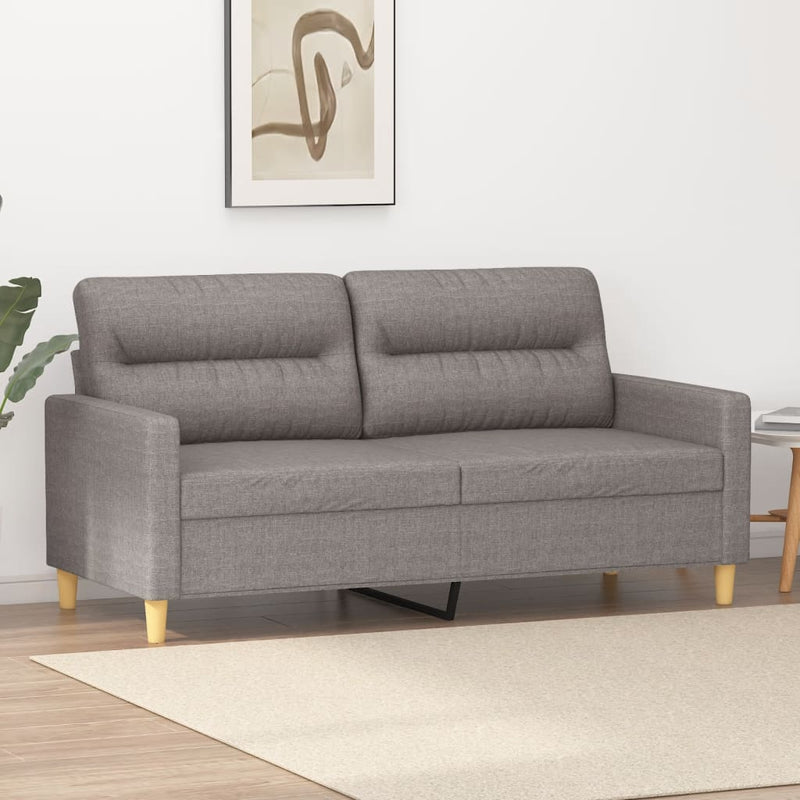 2-Sitzer-Sofa Taupe 140 cm Stoff