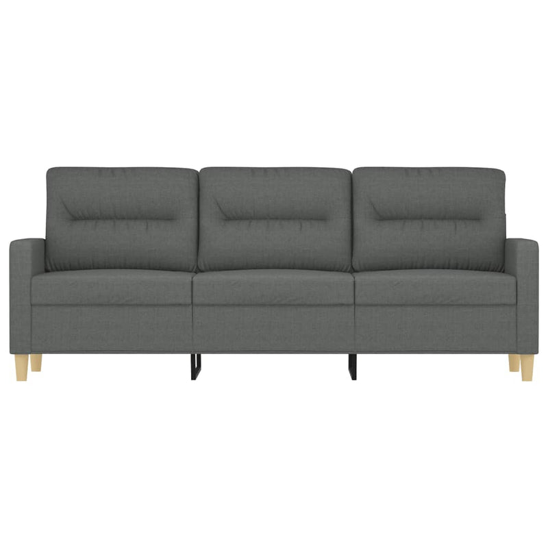 3-Sitzer-Sofa Dunkelgrau 180 cm Stoff