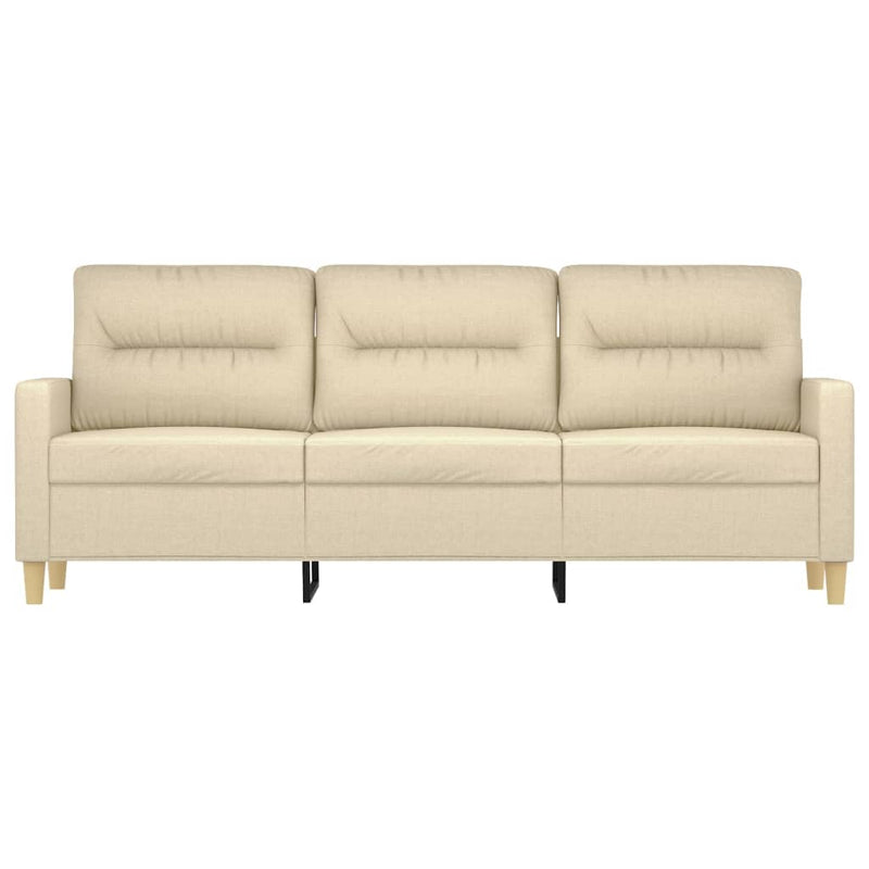 3-Sitzer-Sofa Creme 180 cm Stoff