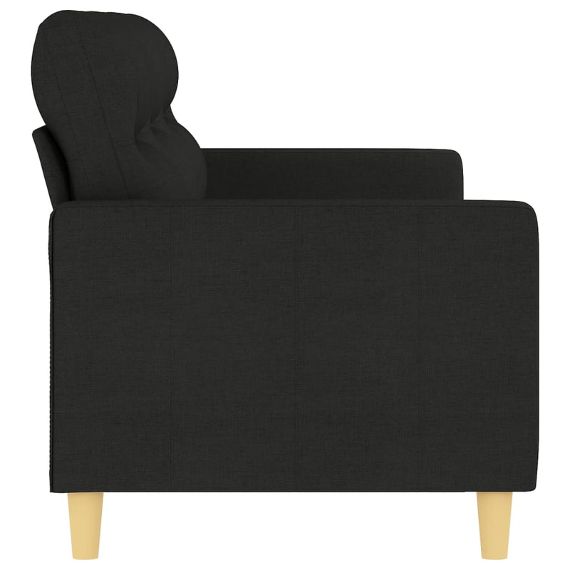 3-Sitzer-Sofa Schwarz 180 cm Stoff