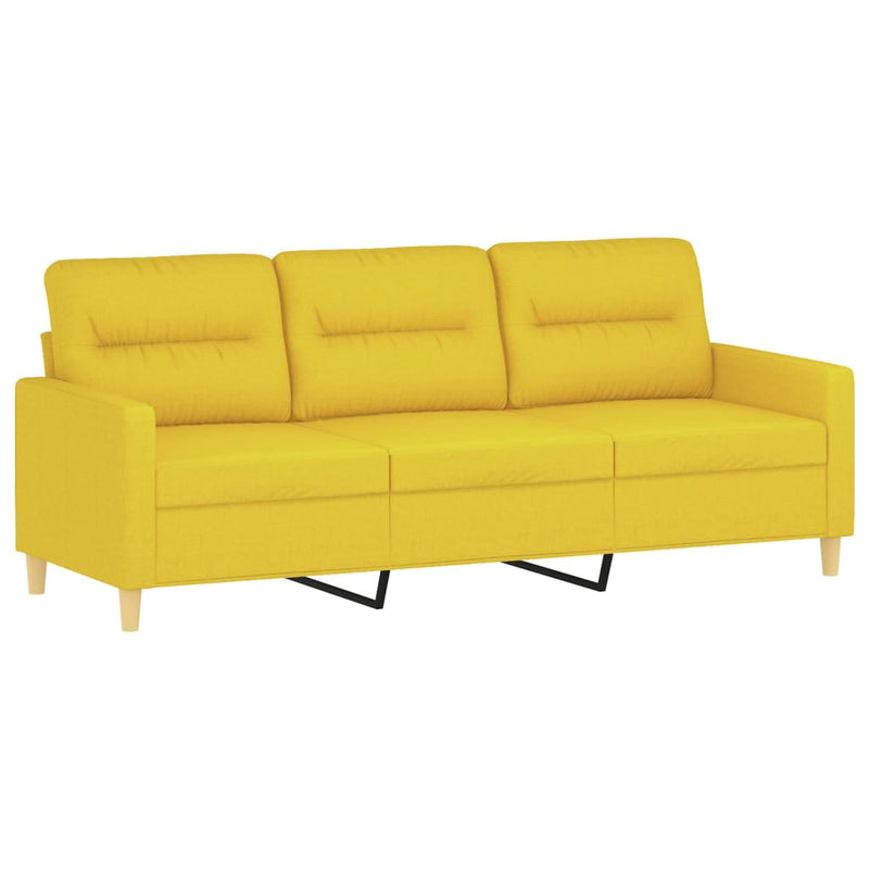 3-Sitzer-Sofa Hellgelb 180 cm Stoff