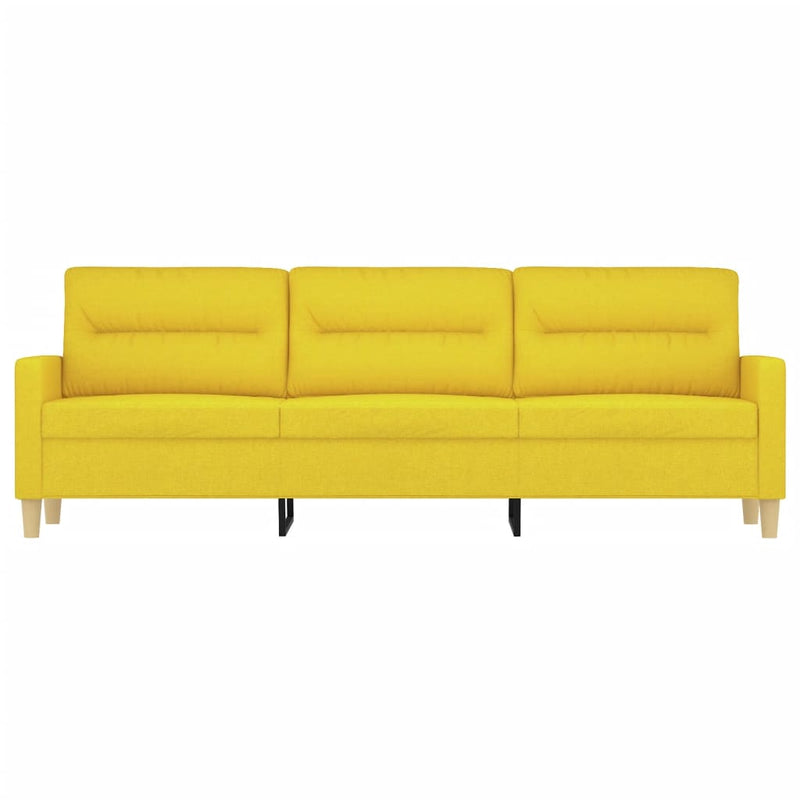 3-Sitzer-Sofa Hellgelb 180 cm Stoff