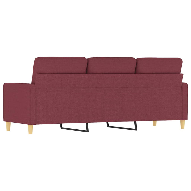 3-Sitzer-Sofa Weinrot 180 cm Stoff