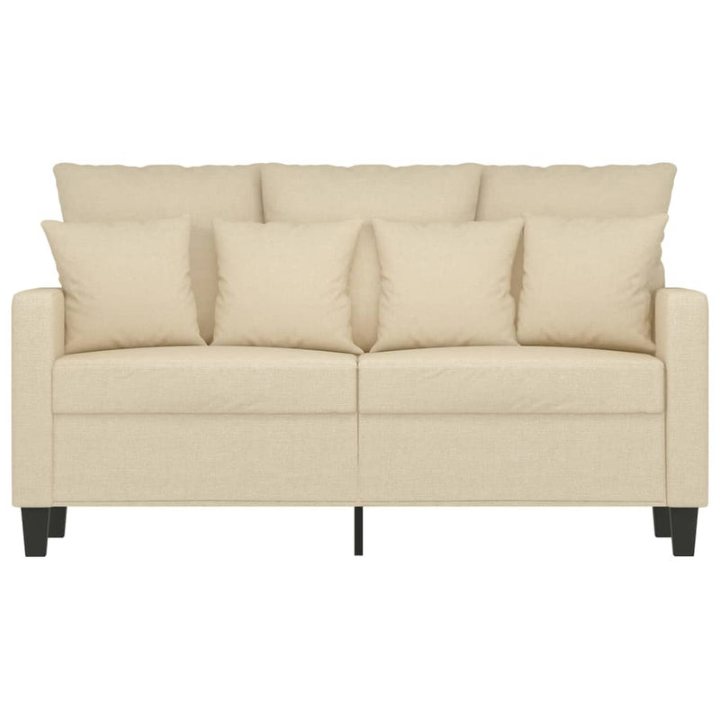 2-Sitzer-Sofa Creme 120 cm Stoff