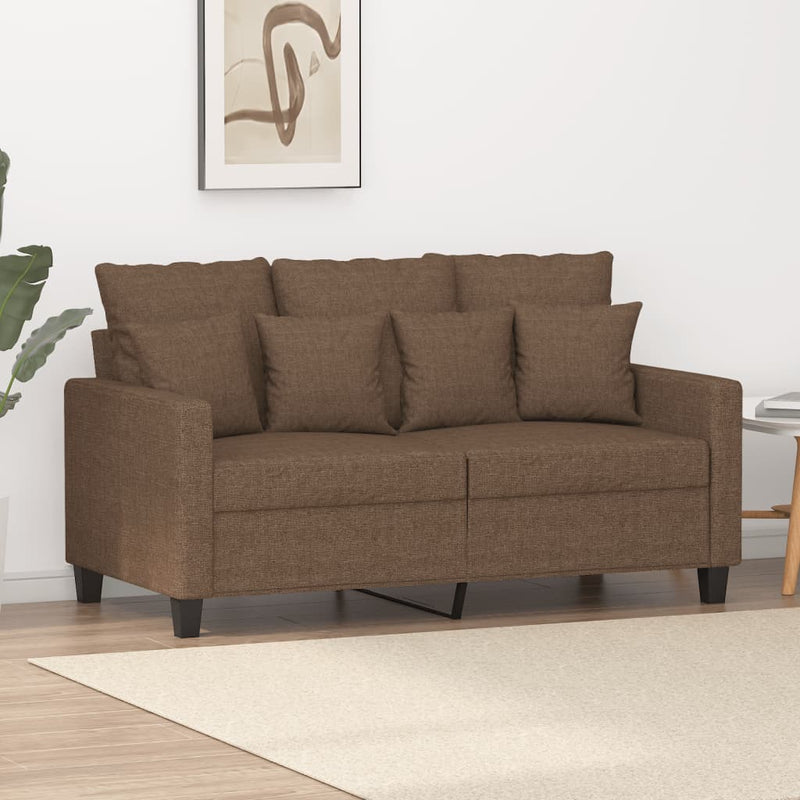 2-Sitzer-Sofa Braun 120 cm Stoff