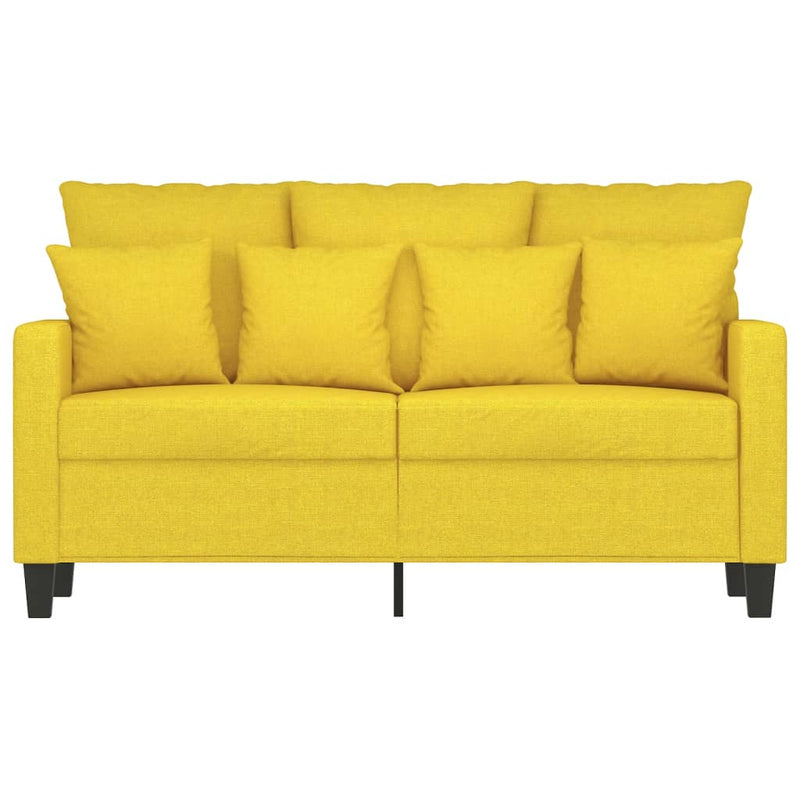 2-Sitzer-Sofa Hellgelb 120 cm Stoff