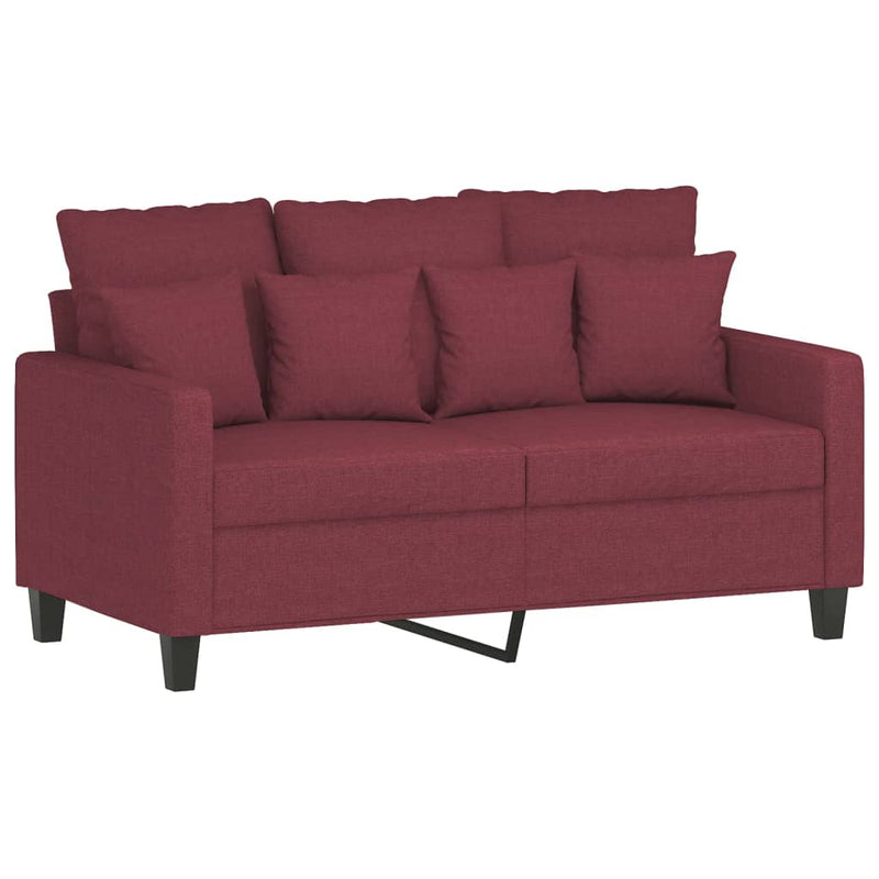 2-Sitzer-Sofa Weinrot 120 cm Stoff