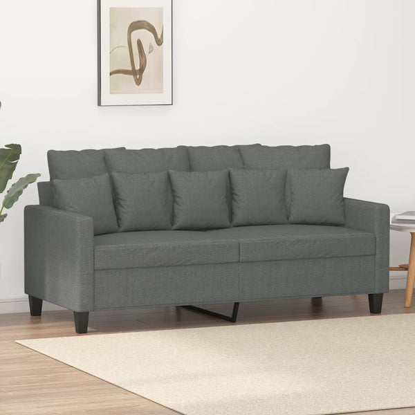 2-Sitzer-Sofa Dunkelgrau 140 cm Stoff