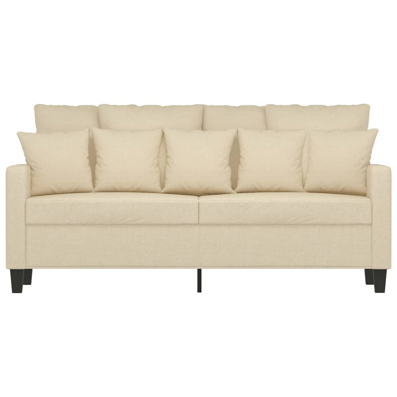 2-Sitzer-Sofa Creme 140 cm Stoff