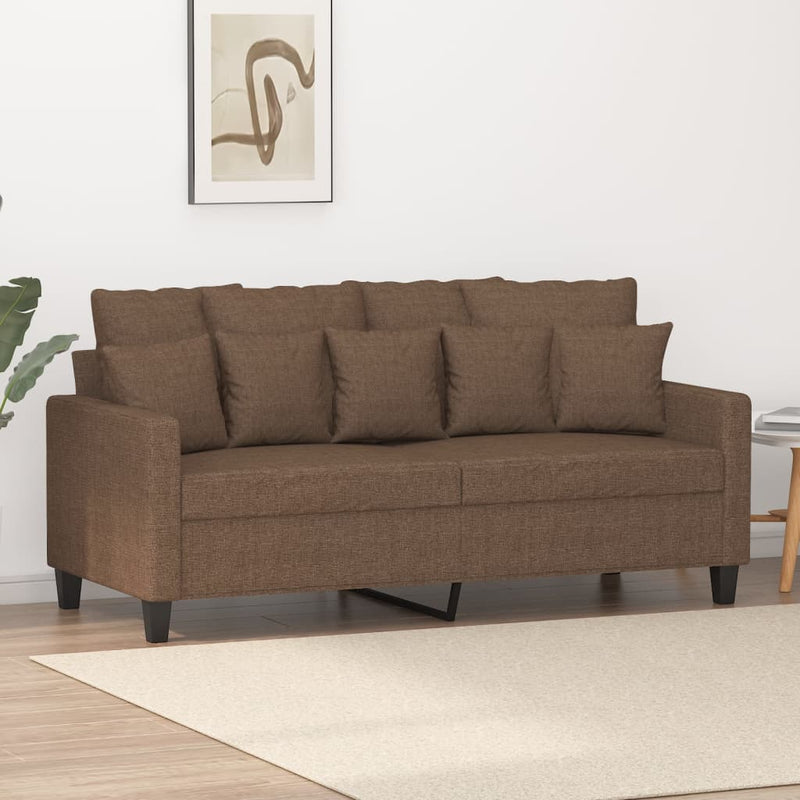 2-Sitzer-Sofa Braun 140 cm Stoff